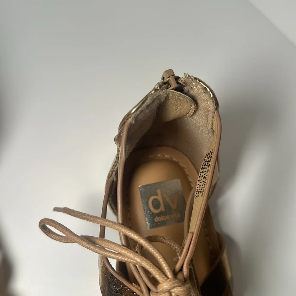 Dolce Vita Youth Girls Curse Strappy Gladiator Sandals Size‎ 3 Golden Rose
